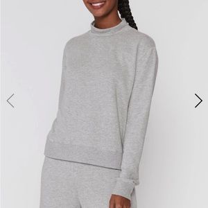 Spiritual gangster gray mock turtleneck sweater